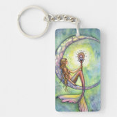 Porte-clés Aquarelle Mermaid Moon Mermaid Molly Harrison Art (Devant)