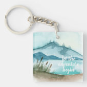Porte-clés Aquarelle moderne Nature Commençons l'aventure (Devant)