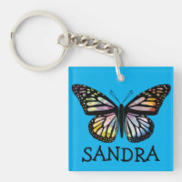 Aquarelle Monarch Papillon bleu PERSONNALISER IT