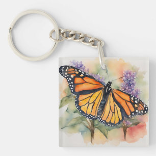 Porte-clés Aquarelle Monarch Papillon Imprimer