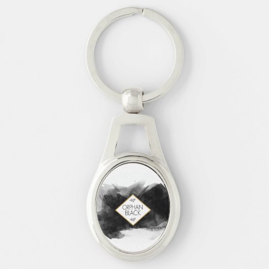 Porte-clés Aquarelle noire noire orpheline (Devant)