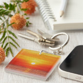 Porte-clés Aquarelle Océan Sunset Summer Beach Waves (Devant Droit)