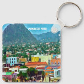 Porte-clés Aquarelle Oranjestad, Aruba (Dos)