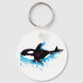 Porte-clés Aquarelle Orca (Recto)