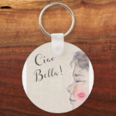 Porte-clés Aquarelle originale Ciao Bella (Recto)