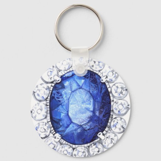 Porte-clés Aquarelle originale Royal Sapphire (Recto)