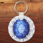 Porte-clés Aquarelle originale Royal Sapphire (Recto)