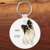 Porte-clés Aquarelle Papillon chien, animal de compagnie (Recto)