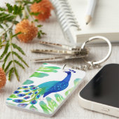 Porte-clés Aquarelle Peacock (Devant droit)