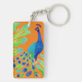 Porte-clés Aquarelle Peacock (Dos)