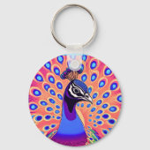 Porte-clés Aquarelle Peacock (Recto)