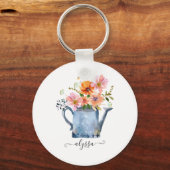 Porte-clés Aquarelle peinte à la main Floral (Recto)