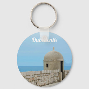 Porte-clés Aquarelle peinture de la muraille de Dubrovnik
