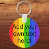 Porte-clés Aquarelle personnalisable Arc-en-ciel (Recto)