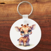 Porte-clés Aquarelle petite girafe (Recto)