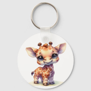 Porte-clés Aquarelle petite girafe