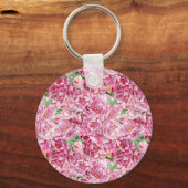 Porte-clés Aquarelle Pink Peonies (Recto)