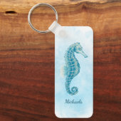 Porte-clés Aquarelle Plage de Seahorse (Recto)