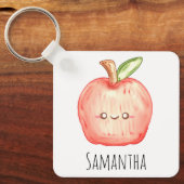 Porte-clés Aquarelle pomme de fruits (Recto)