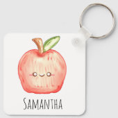 Porte-clés Aquarelle pomme de fruits (Dos)