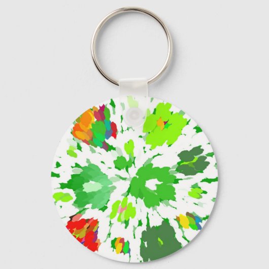 Porte-clés Aquarelle Pop Art Floral (Recto)