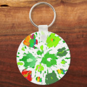 Porte-clés Aquarelle Pop Art Floral (Recto)