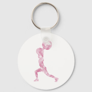 Porte-clés Aquarelle propre et secousse dans le rose