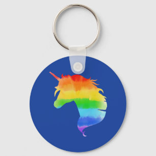 Porte-clés Aquarelle Rainbow Unicorn