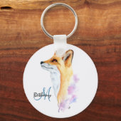 Porte-clés Aquarelle Red Fox personnalisée (Recto)