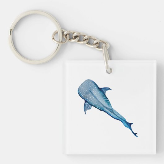 Porte-clés Aquarelle requin (Devant)
