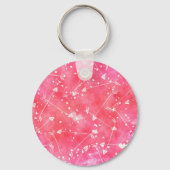 Porte-clés Aquarelle romantique Coeurs et flèches roses Motif (Recto)