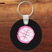 Porte-clés Aquarelle rose fille de basket (Recto)