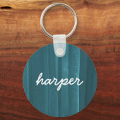 Porte-clés Aquarelle Rustique Nom du script PersonnaliséClavi (Recto)