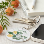 Porte-clés Aquarelle Sicilien Lemons Nom (Devant droit)