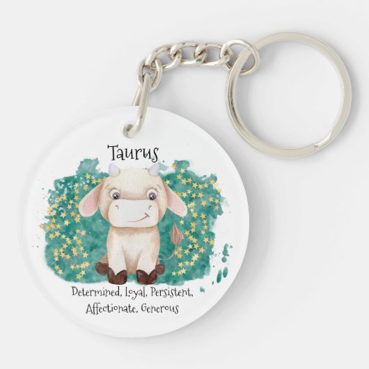 Porte-clés Aquarelle Taurus Taureau (Dos)