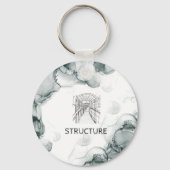 Porte-clés Aquarelle ton Leeds (Recto)