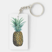 Porte-clés Aquarelle tropicale à ananas (Dos)