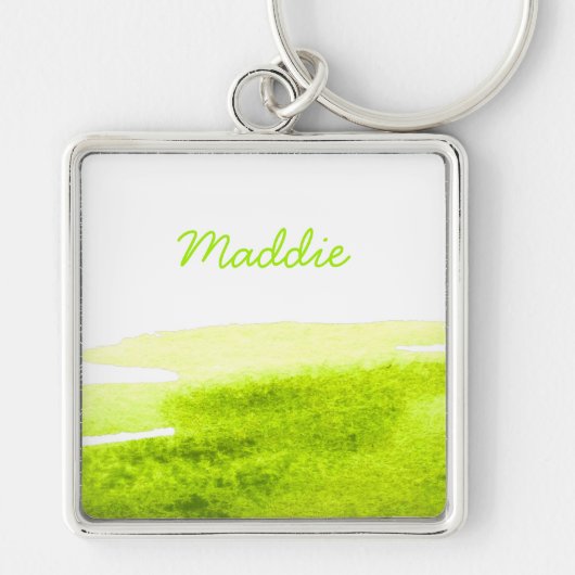 Porte-clés Aquarelle vert citron vert (Devant)