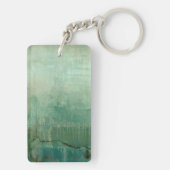 Porte-clés Aquarelle verte contemporaine (Dos)