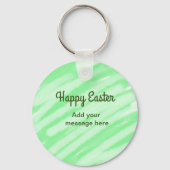 Porte-clés Aquarelle verte heureux Pâques ajouter le message (Verso)