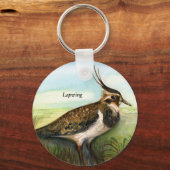 Porte-clés Aquarelle verte pourpre pour oiseaux (Recto)