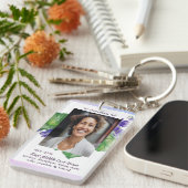 Porte-clés Aquarelle Violette Sauvage Mémorial de Souvenir (Devant droit)