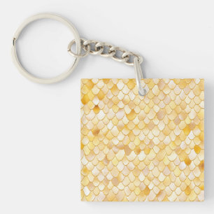 Porte-clés Aquarelle Wonky Gold Parties scintillant métal sir