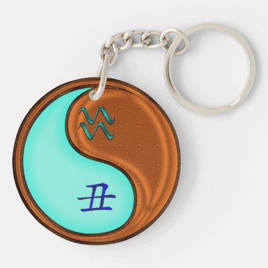 Porte-clés Aquarius & Bois Ox (Dos)
