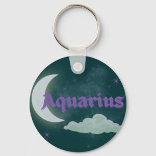 Porte-clés Aquarius Céleste esthétique Dreamy Moon Cloud Art