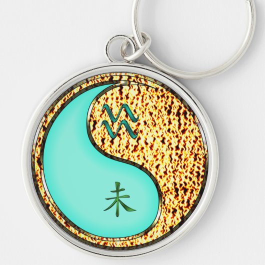 Porte-clés Aquarius & Chèvre de feu (Devant)