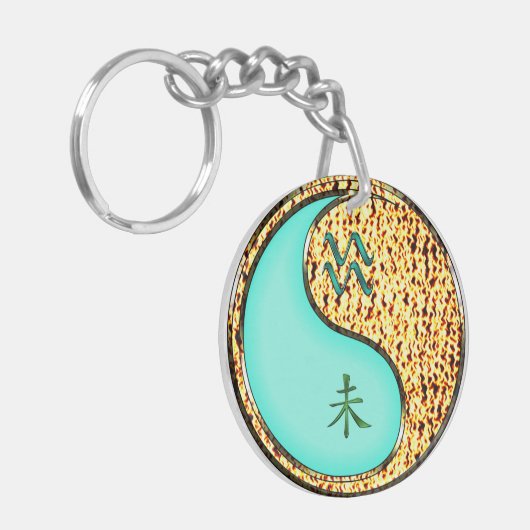 Porte-clés Aquarius & Chèvre de feu (Devant gauche)