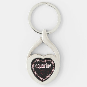Porte-clés Aquarius Constellation Gothique Barbed Wire Art