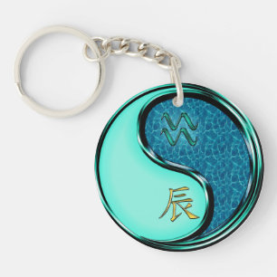 Porte-clés Aquarius & Dragon d'eau