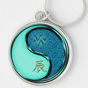 Porte-clés Aquarius & Dragon d'eau